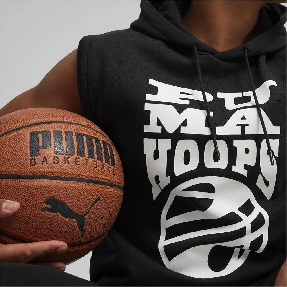 NWT Mens 3XL Puma Hoops Posterize 2.0 Sleeveless Hoodie Black Basketball Gym 507